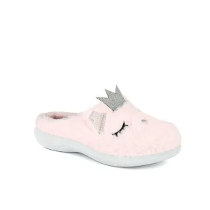 Scarpe da Bambina INBLU art B952 ROSA pantofole unicorno con corona
