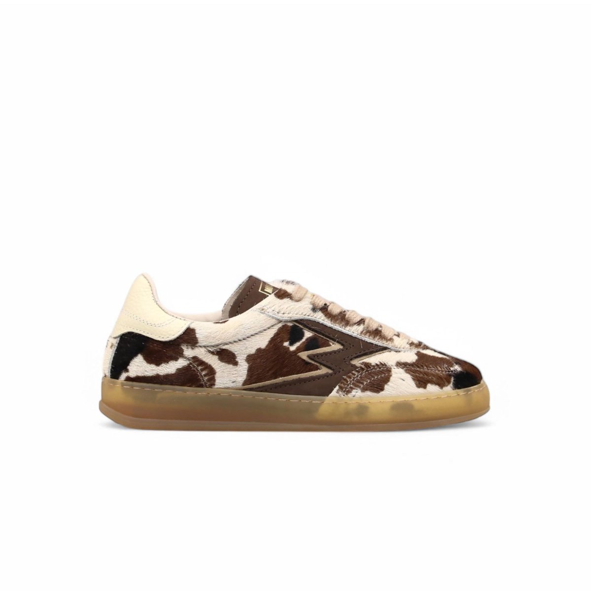 MOACONCEPT donna sneaker Club 120 De Luxe in cavallino stampa MUCCA e marrone - immagine 2