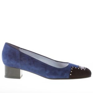 AZUREE CANNES donna OUVRA decolletè MULTICOLORE in camoscio con strass. Tacco 4 cm