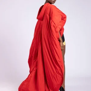 Piumino Kimono in nylon Rosso